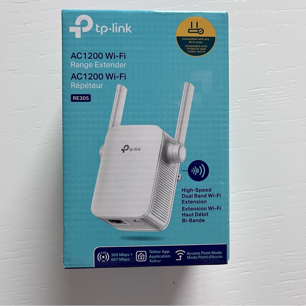 TP-Link AC1200 Dual Band Wi-Fi Extender - White